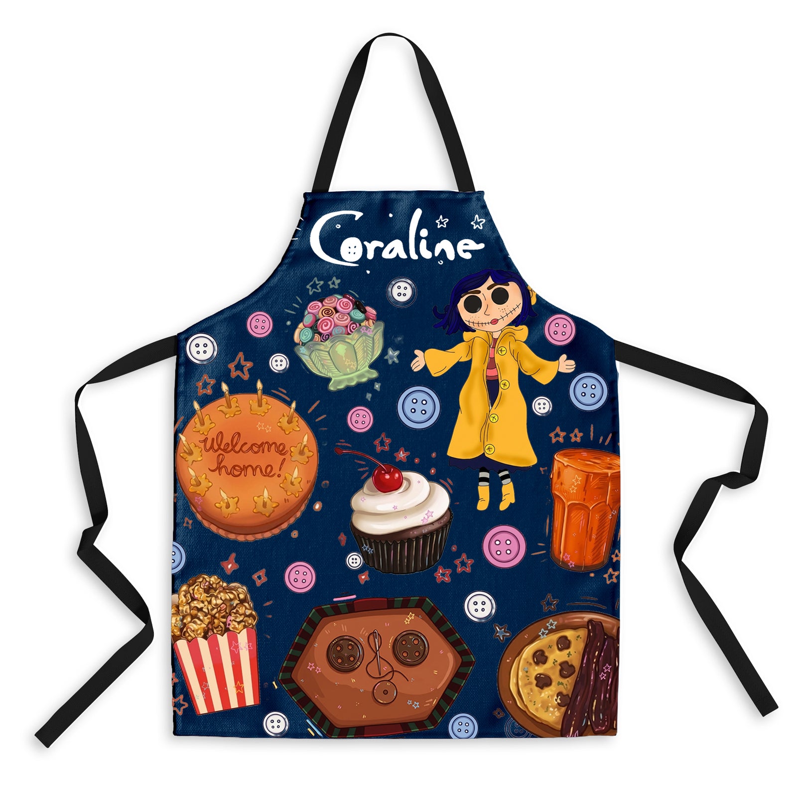 NEW | Personalized Apron, Custom Name Kitchen Apron, Cute Pink Baking Apron, Halloween Cooking Gift for Women