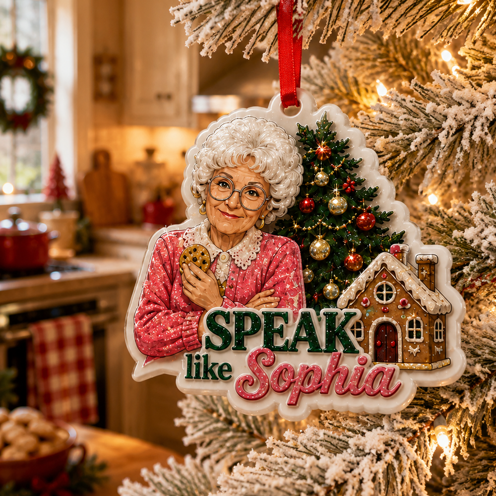Golden Girls Christmas Ornament, Rose Blanche Dorothy Sophia Ornament, 3D Relief Acrylic Ornament, Christmas Gift for Golden Girls Fans