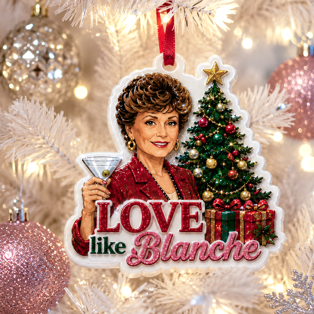 Golden Girls Christmas Ornament, Rose Blanche Dorothy Sophia Ornament, 3D Relief Acrylic Ornament, Christmas Gift for Golden Girls Fans