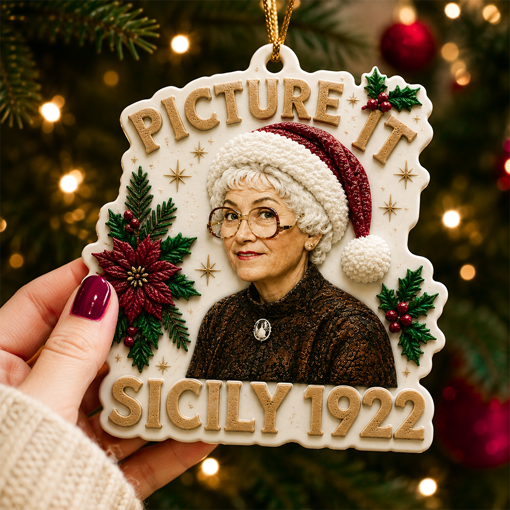 Golden Girls Christmas Ornament, Rose Blanche Dorothy Sophia Ornament, 3D Relief Acrylic Ornament, Christmas Gift for Golden Girls Fans