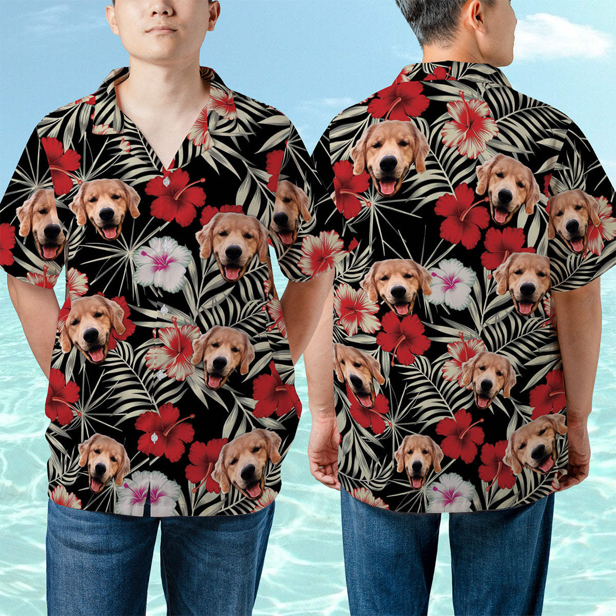 Custom Photos Hawaiian Personalized Shirt, Gifts for Dad, Gift For Pet Lovers