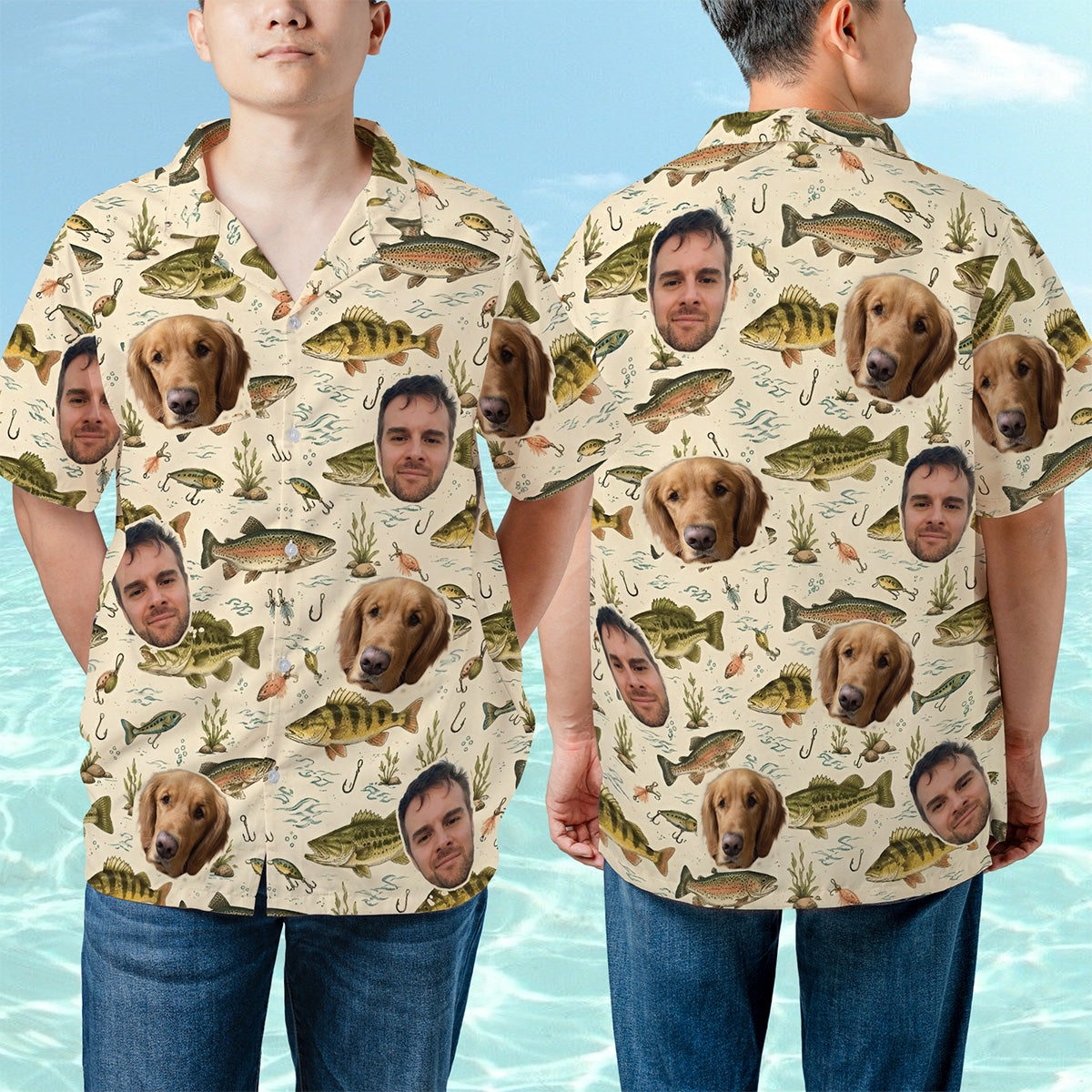 Custom Photos Hawaiian Personalized Shirt, Gifts for Dad, Gift For Pet Lovers