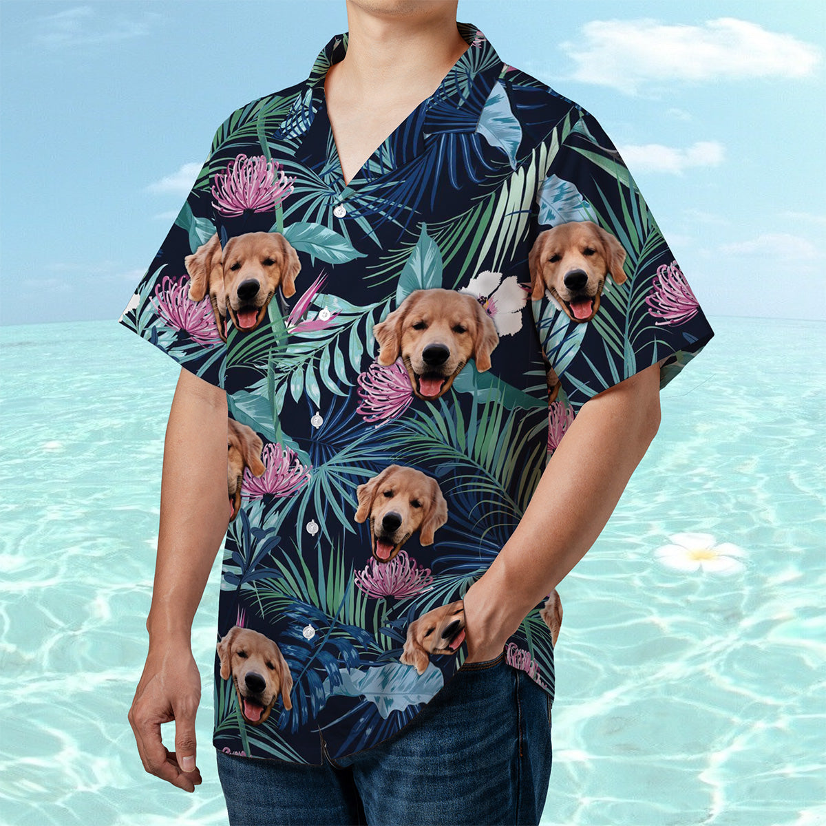 Custom Photos Hawaiian Personalized Shirt, Gifts for Dad, Gift For Pet Lovers