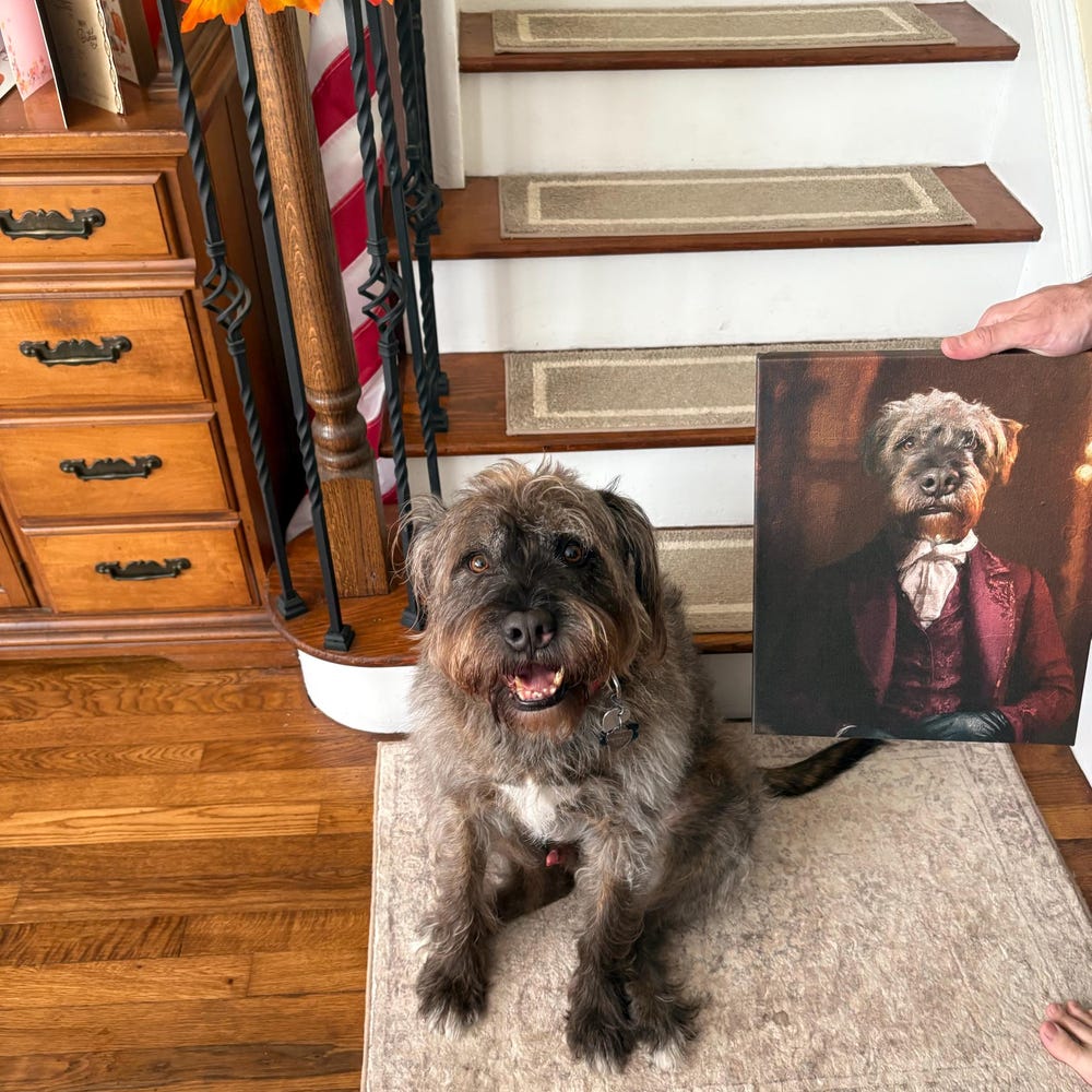Custom Halloween Pet Portrait, Witch-Themed Pet Art, Canvas or Framed Poster, Halloween Decor, Gift for Pet Lovers