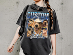 Custom Vintage Bootleg Pet Photo + Name Tee