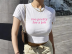 Custom Text Baby Tee For Women