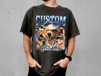 Custom Vintage Bootleg Pet Photo + Name Tee