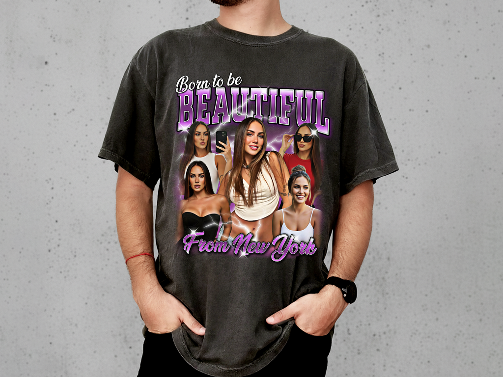 Custom Vintage Bootleg Photo + Name Tee