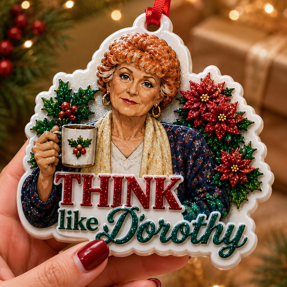 Golden Girls Christmas Ornament, Rose Blanche Dorothy Sophia Ornament, 3D Relief Acrylic Ornament, Christmas Gift for Golden Girls Fans