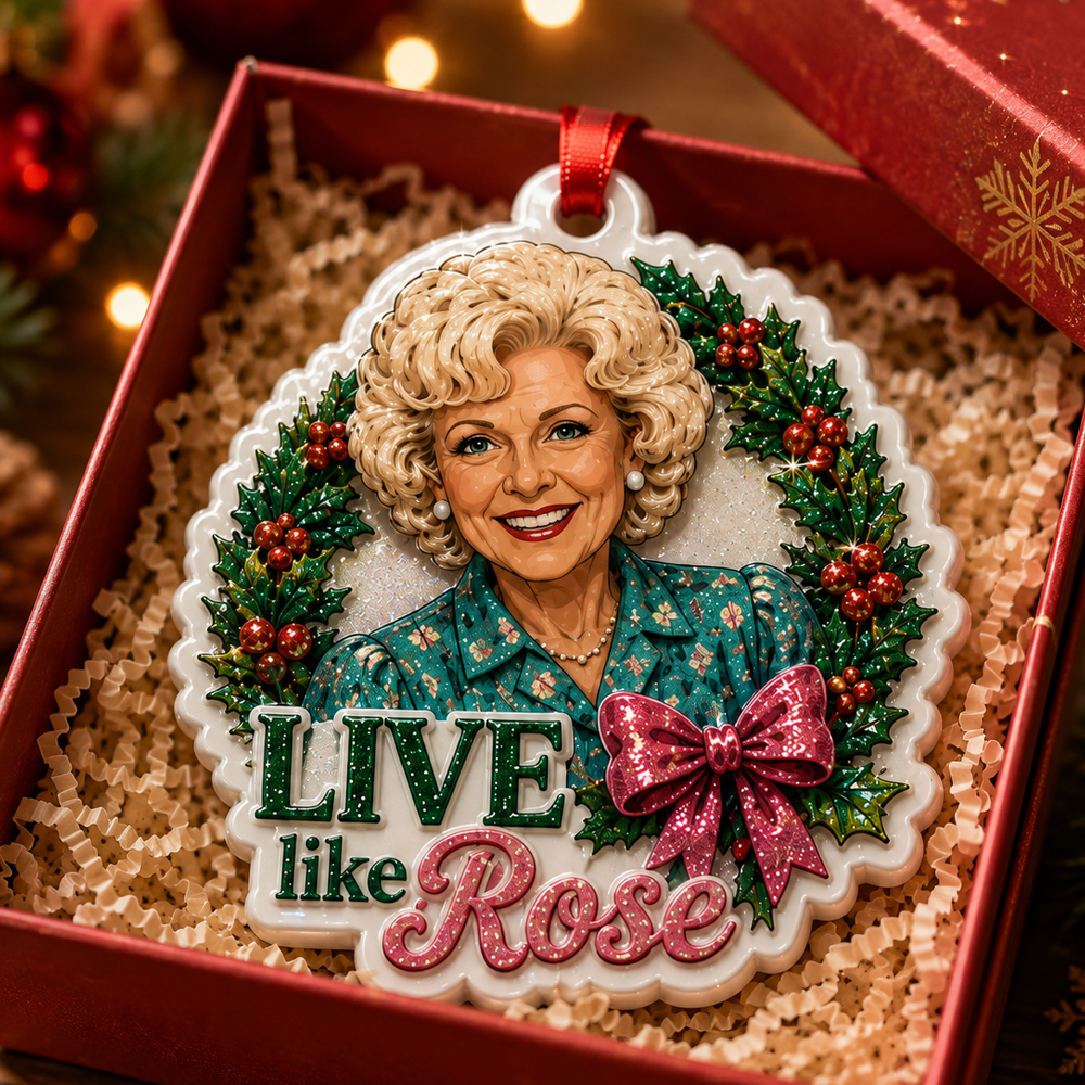 Golden Girls Christmas Ornament, Rose Blanche Dorothy Sophia Ornament, 3D Relief Acrylic Ornament, Christmas Gift for Golden Girls Fans