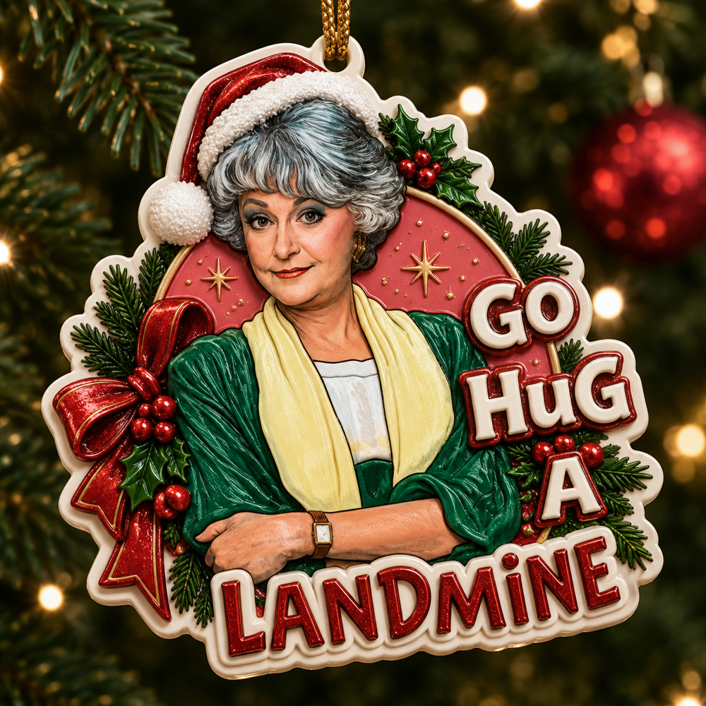 Golden Girls Christmas Ornament, Rose Blanche Dorothy Sophia Ornament, 3D Relief Acrylic Ornament, Christmas Gift for Golden Girls Fans