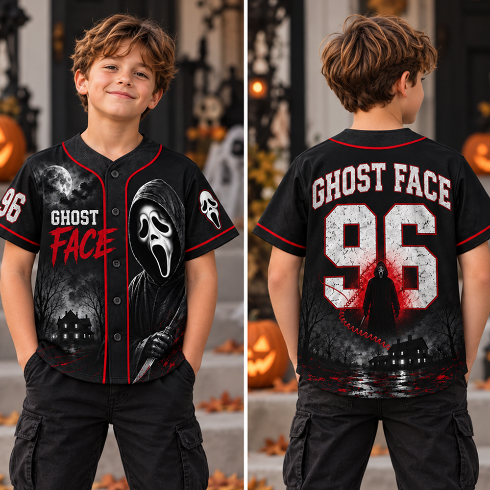 KID Version - Horror Slasher Baseball Jersey, Classic Horror Movie Characters Shirt