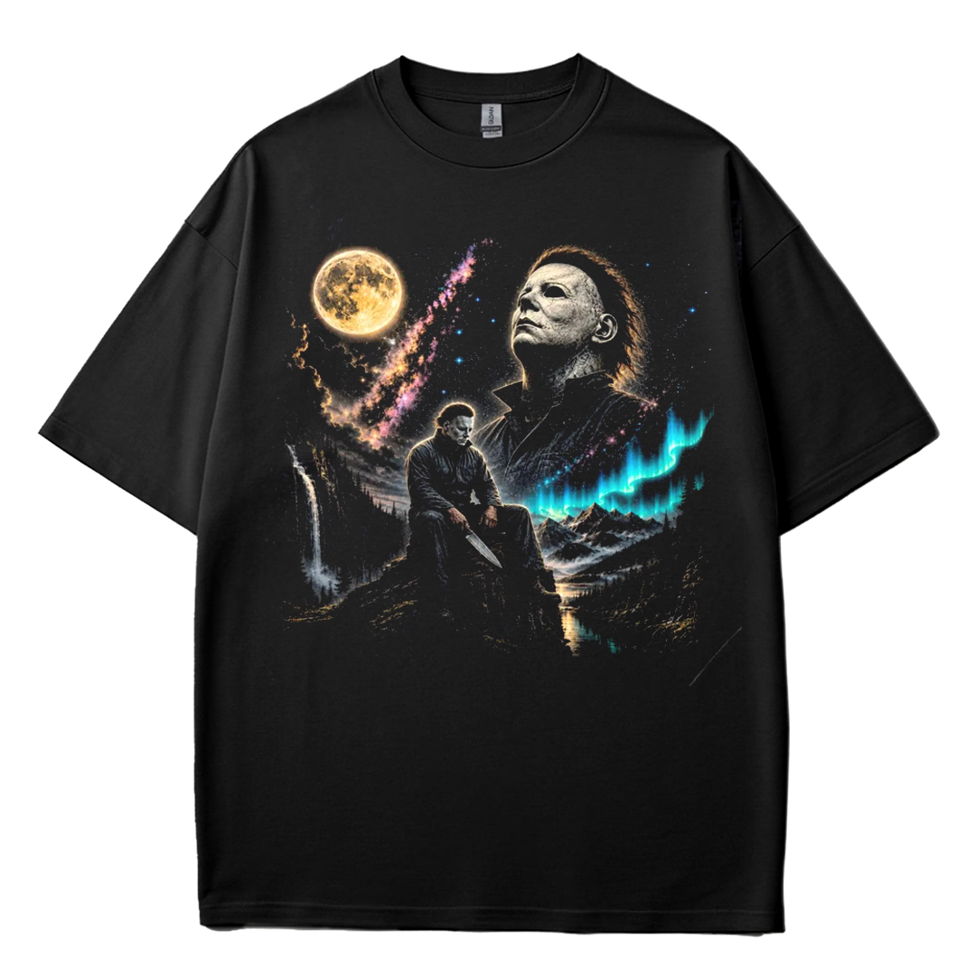 90s Horror Moon Graphic T-shirt, Horror Scary Movie Funny Halloween Shirt, Horror Fan Gift Unisex Tee