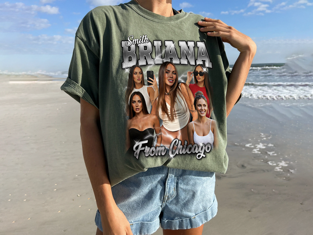 Custom Vintage Bootleg Photo + Name Tee
