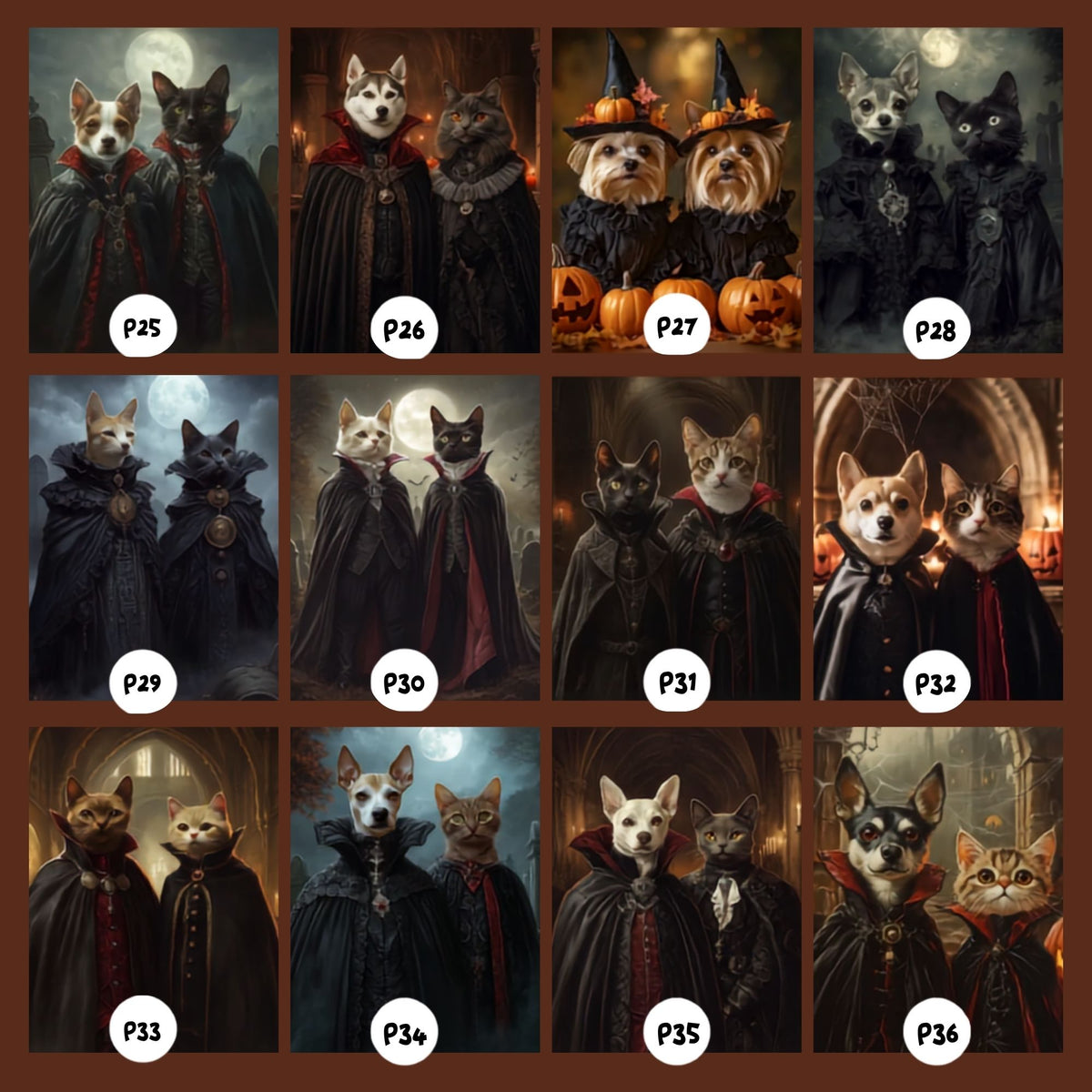 Custom Halloween Pet Portrait, Witch-Themed Pet Art, Canvas or Framed Poster, Halloween Decor, Gift for Pet Lovers