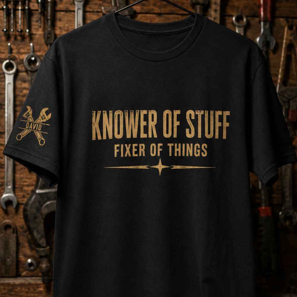 Knower Off- Personalized Shirt With Design On Sleeve