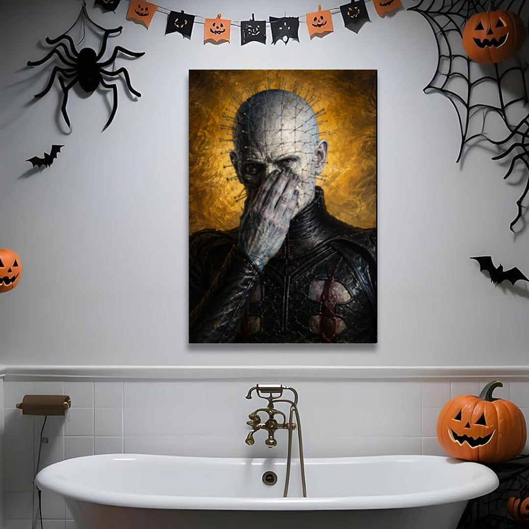 Funny Halloween Characters Bathroom Art Print – Funny Toilet Wall Decor & Unique Gift