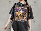 Custom Vintage Bootleg Pet Photo + Name Tee
