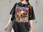 Custom Vintage Bootleg Pet Photo + Name Tee