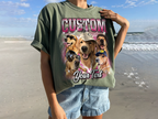 Custom Vintage Bootleg Pet Photo + Name Tee