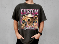 Custom Vintage Bootleg Pet Photo + Name Tee
