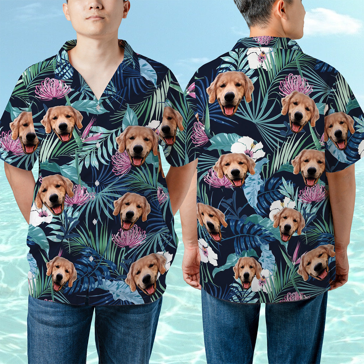 Custom Photos Hawaiian Personalized  Shirt, Gifts for Dad, Gift For Pet Lovers