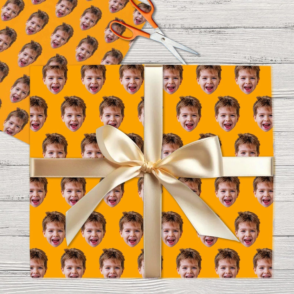 Personalized Face & Text Wrapping Paper | Custom Photo Heads Hilarious Gift Wrap