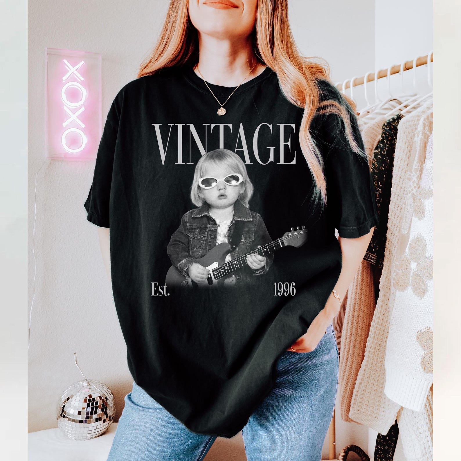 Personalized Vintage Photo And Year Shirt, Custom Picture Birthday Tee, 30th 40th Birthday Party Gift