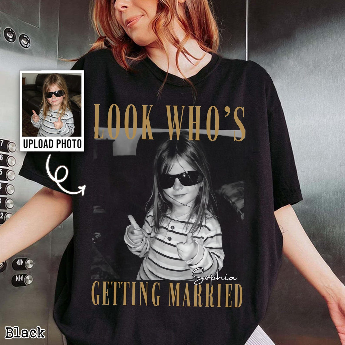 Custom Photo Bachelorette Shirt, Look Who’s Getting Married Bride Tee, Personalized Bridal Party Shirt, Girls Trip Wedding Gift