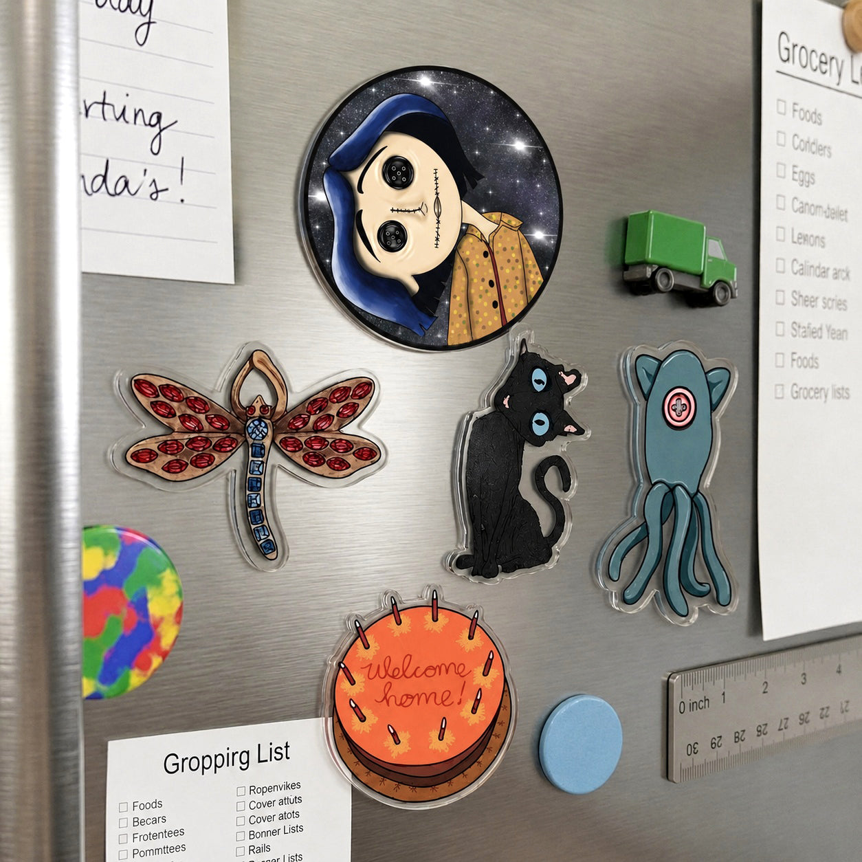NEW | Movie Fridge Magnets, Cute Halloween Decor, Kawaii Kitchen Decor, Unique Gift