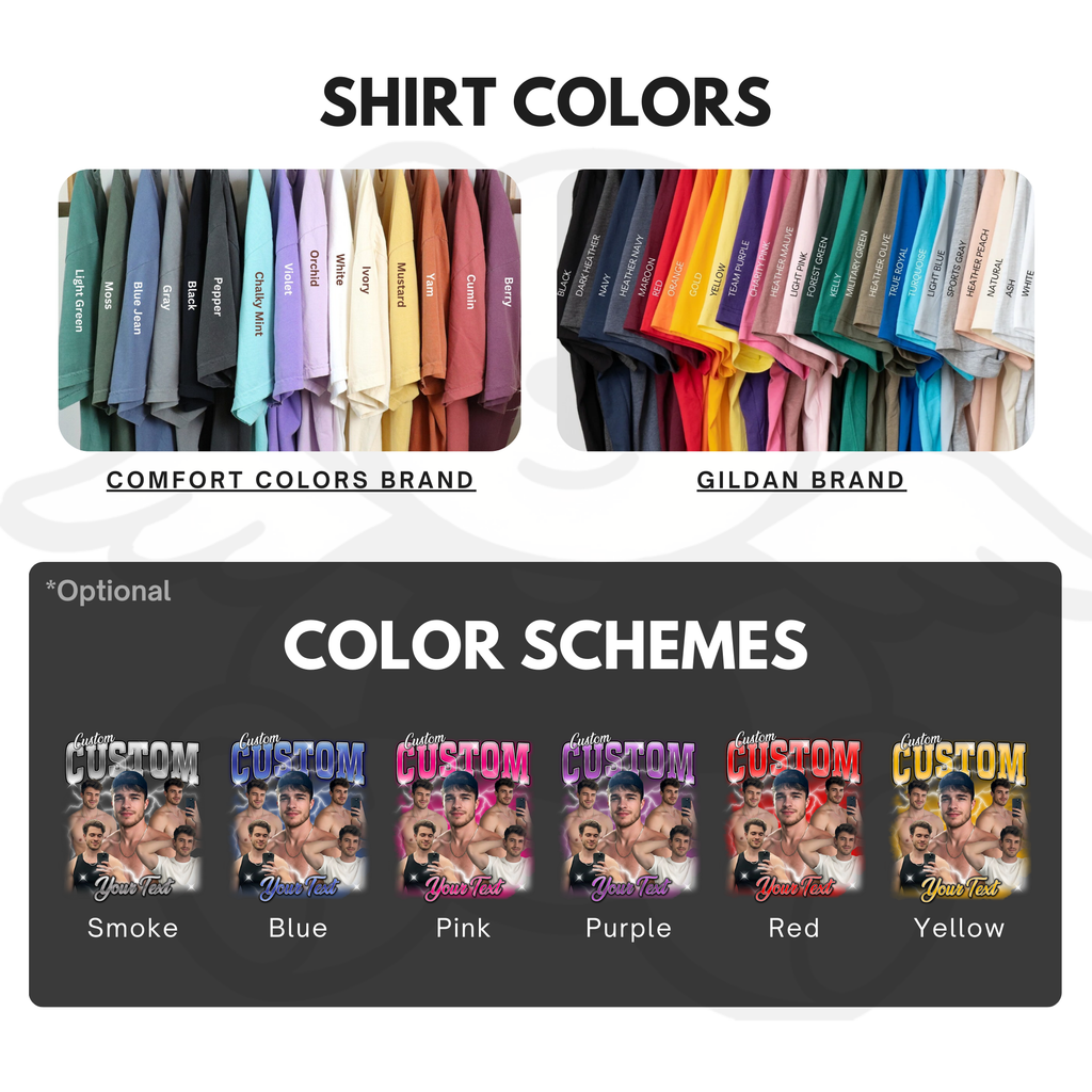 Custom Vintage Bootleg Photo + Name Tee