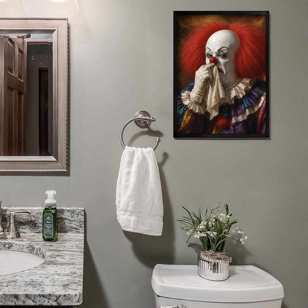 Funny Halloween Characters Bathroom Art Print – Funny Toilet Wall Decor & Unique Gift